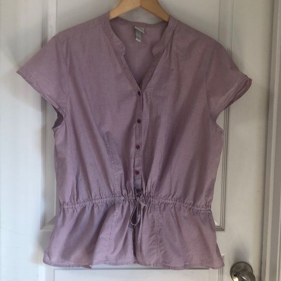 Merona Tops - MERONA STRIPPED COTTON PEPLUM TOP